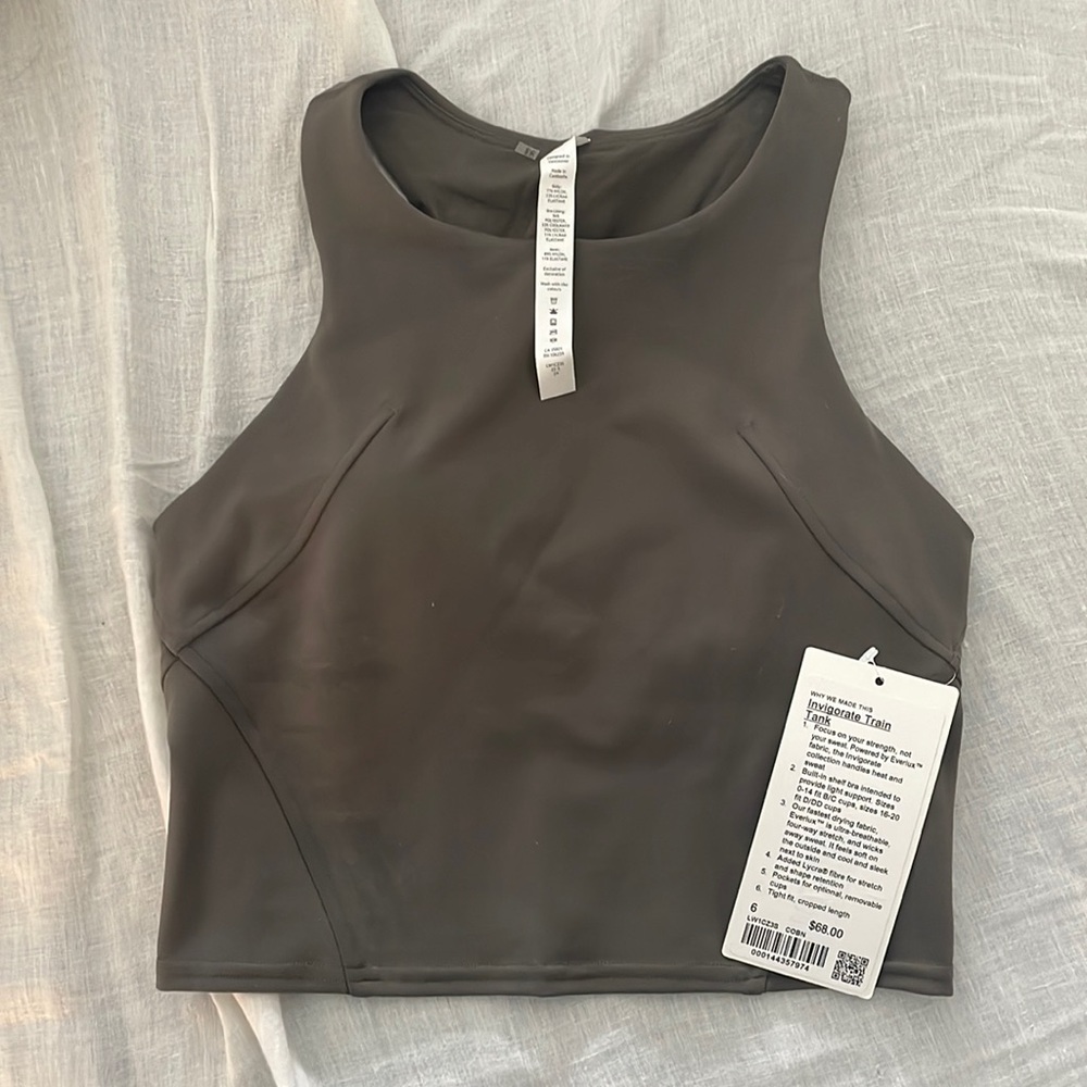 Lululemon Invigorate Train Tank Athletic Olive Green